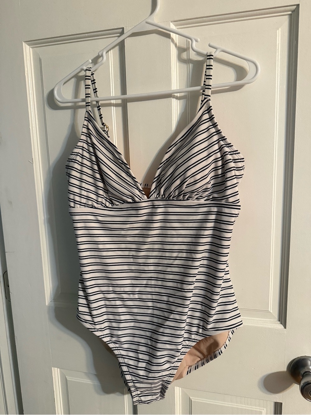 Kona Sol White with Navy Stripe One-Piece Swimsuit